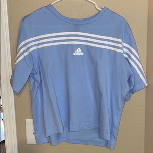 Light blue adidas top